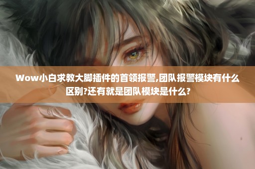 Wow小白求教大脚插件的首领报警,团队报警模块有什么区别?还有就是团队模块是什么?