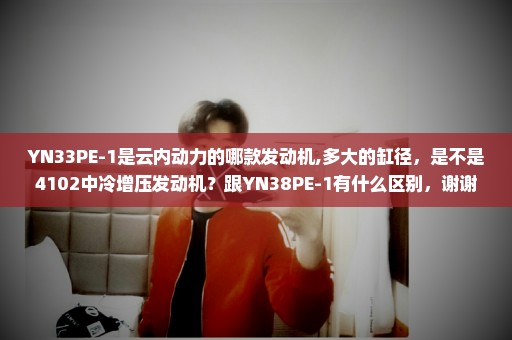 YN33PE-1是云内动力的哪款发动机,多大的缸径，是不是4102中冷增压发动机？跟YN38PE-1有什么区别，谢谢！