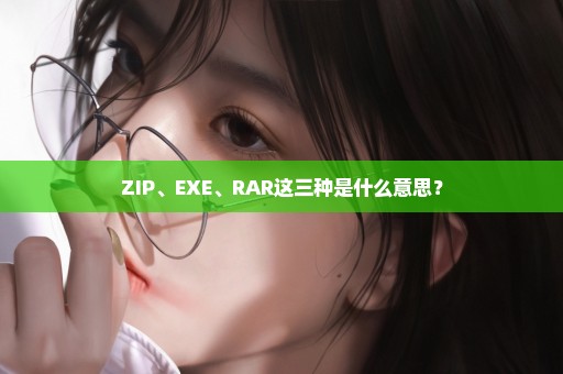 ZIP、EXE、RAR这三种是什么意思？