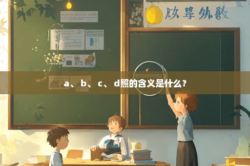 a、 b、 c、 d照的含义是什么？