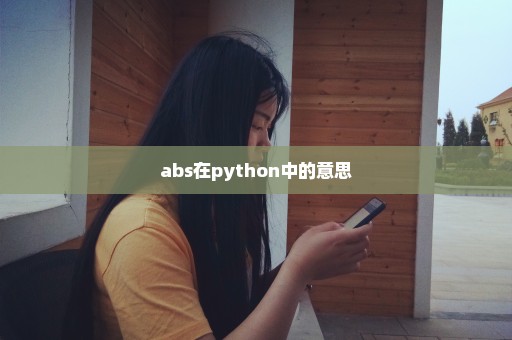 abs在python中的意思