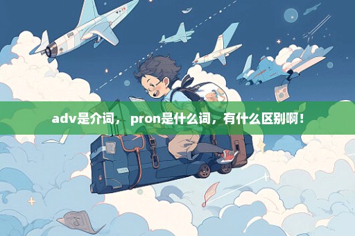 adv是介词， pron是什么词，有什么区别啊！