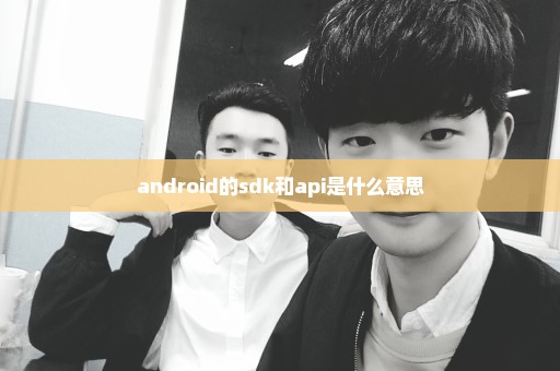 android的sdk和api是什么意思