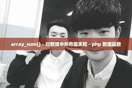 array_sum() - 对数组中所有值求和 - php 数组函数