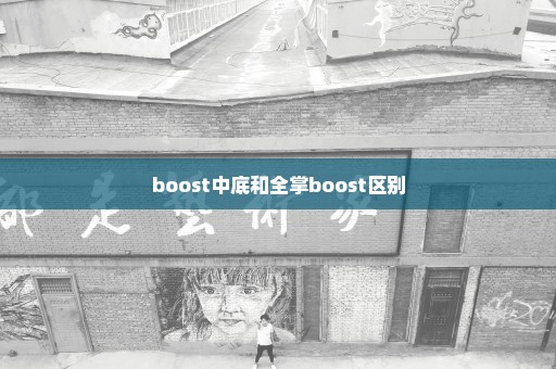 boost中底和全掌boost区别
