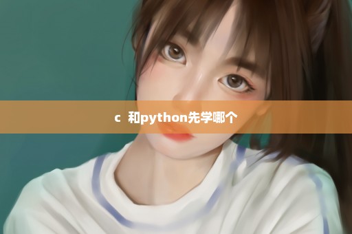 c++和python先学哪个