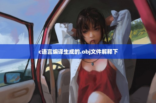 c语言编译生成的.obj文件解释下