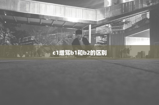 c1增驾b1和b2的区别