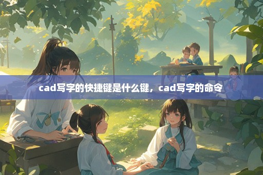 cad写字的快捷键是什么键，cad写字的命令 