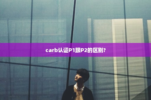 carb认证P1跟P2的区别?