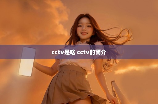 cctv是啥 cctv的简介