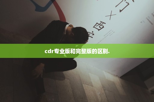 cdr专业版和完整版的区别.