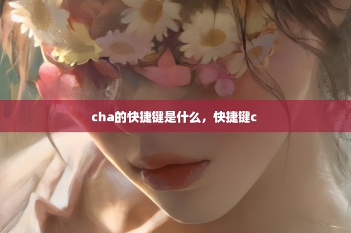 cha的快捷键是什么，快捷键c 