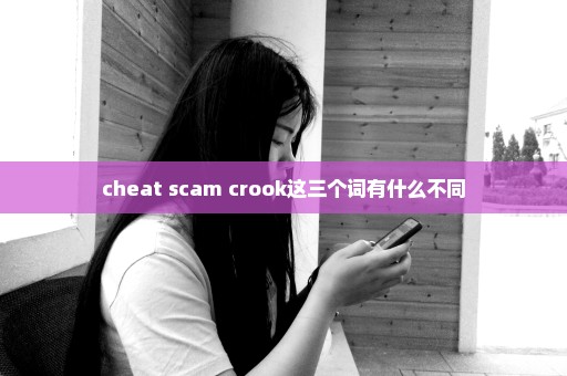 cheat scam crook这三个词有什么不同
