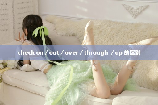 check on／out／over／through ／up 的区别