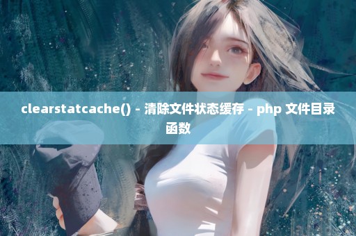 clearstatcache() - 清除文件状态缓存 - php 文件目录函数