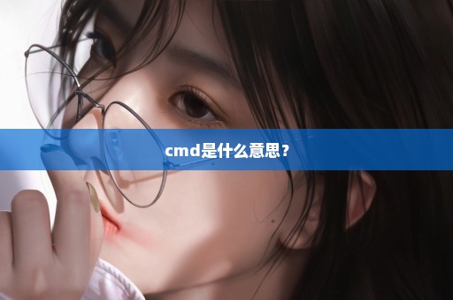 cmd是什么意思？