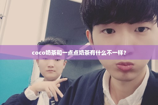 coco奶茶和一点点奶茶有什么不一样？