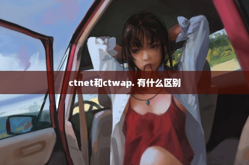 ctnet和ctwap. 有什么区别