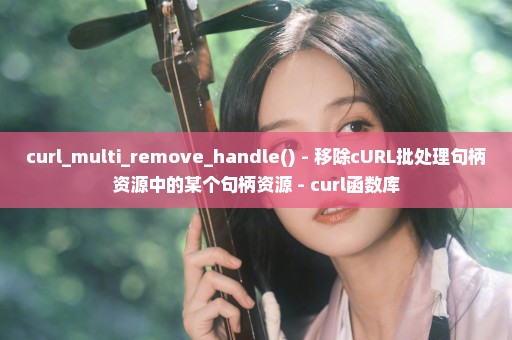 curl_multi_remove_handle() - 移除cURL批处理句柄资源中的某个句柄资源 - curl函数库