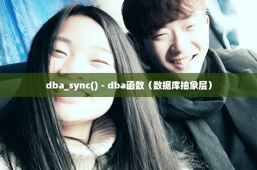 dba_sync() - dba函数（数据库抽象层）