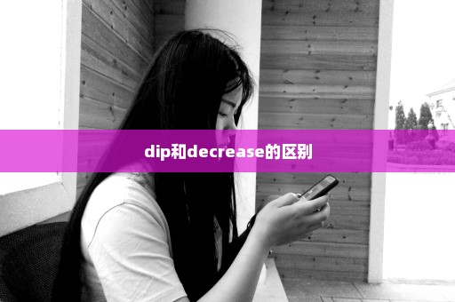 dip和decrease的区别