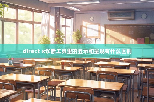 direct x诊断工具里的显示和呈现有什么区别
