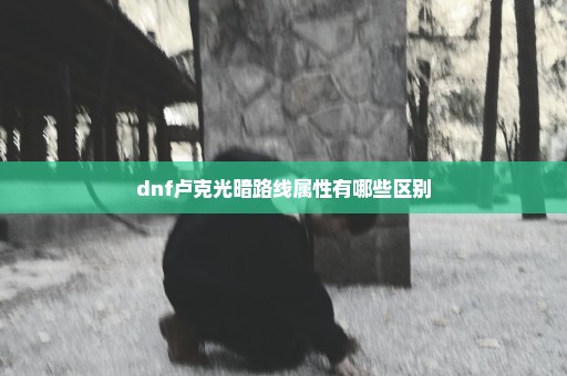 dnf卢克光暗路线属性有哪些区别