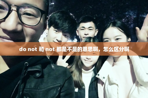 do not 和 not 都是不是的意思啊，怎么区分啊