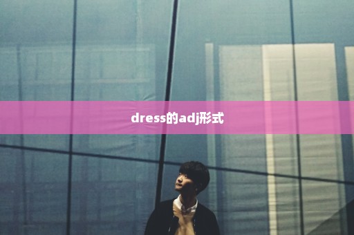 dress的adj形式