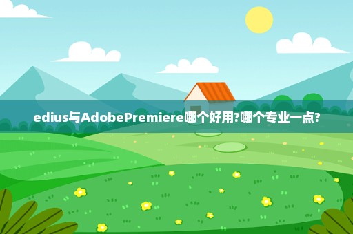 edius与AdobePremiere哪个好用?哪个专业一点?