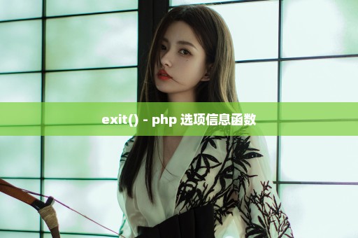 exit() - php 选项信息函数