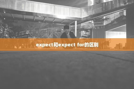 expect和expect for的区别