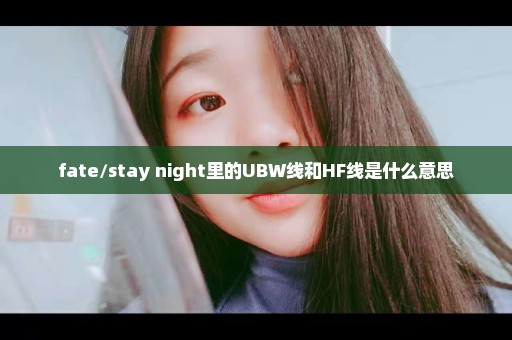 fate/stay night里的UBW线和HF线是什么意思