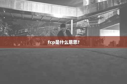 fcp是什么意思?