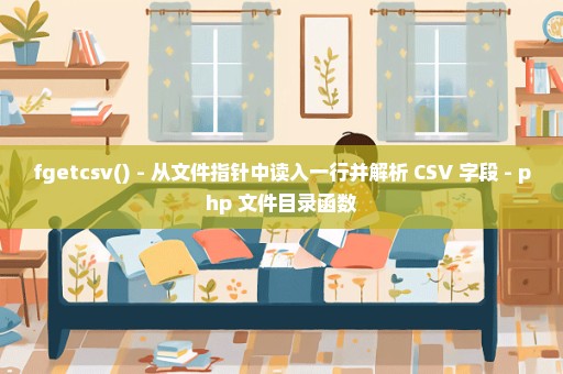 fgetcsv() - 从文件指针中读入一行并解析 CSV 字段 - php 文件目录函数