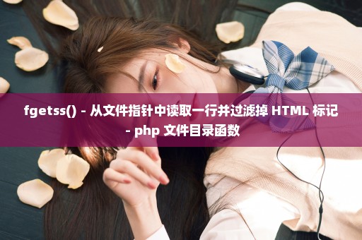 fgetss() - 从文件指针中读取一行并过滤掉 HTML 标记 - php 文件目录函数