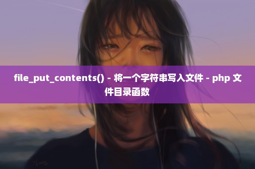 file_put_contents() - 将一个字符串写入文件 - php 文件目录函数