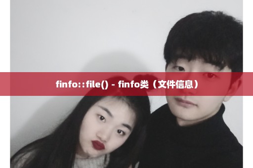 finfo::file() - finfo类（文件信息）