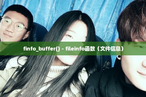 finfo_buffer() - fileinfo函数（文件信息）