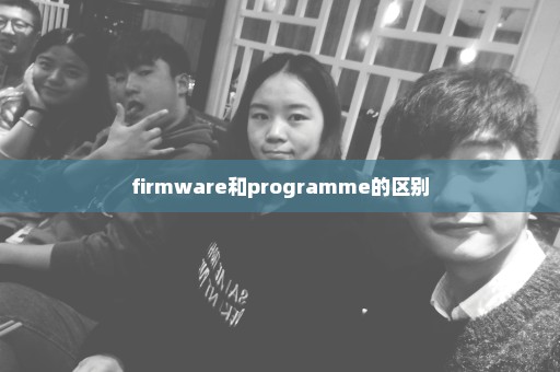 firmware和programme的区别
