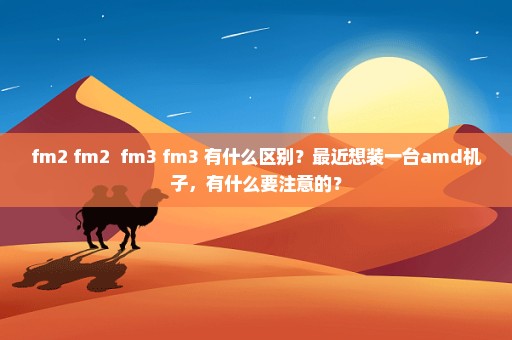fm2 fm2+ fm3 fm3+有什么区别？最近想装一台amd机子，有什么要注意的？