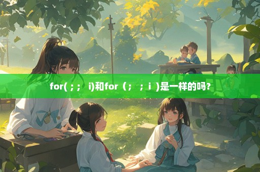 for( ; ; ++i)和for（； ；i++)是一样的吗？