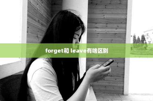 forget和 leave有啥区别