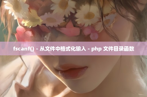 fscanf() - 从文件中格式化输入 - php 文件目录函数
