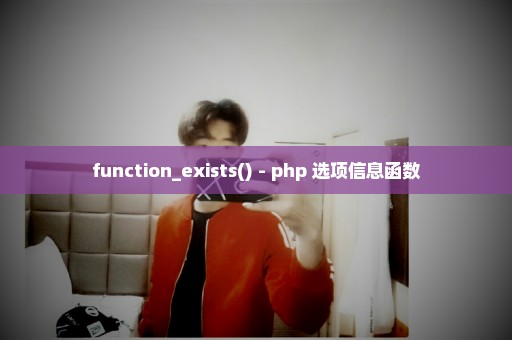 function_exists() - php 选项信息函数