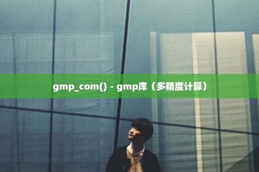 gmp_com() - gmp库（多精度计算）