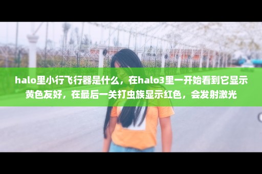 halo里小行飞行器是什么，在halo3里一开始看到它显示黄色友好，在最后一关打虫族显示红色，会发射激光