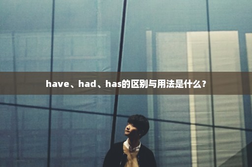 have、had、has的区别与用法是什么？