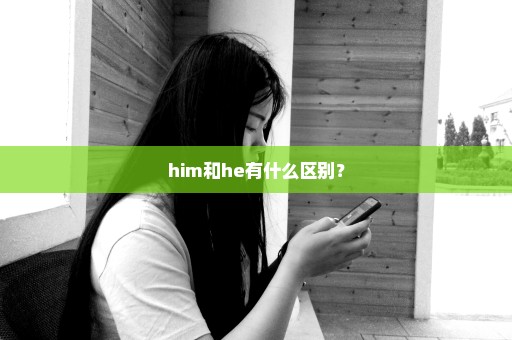 him和he有什么区别？